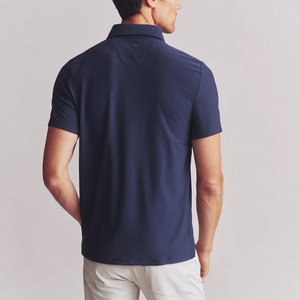 Polo pour homme à séchage rapide, évacuation de l'humidité, 92 % polyester, 8 % élasthanne, manches courtes, T-shirt de golf décontracté, tricot uni pour l'entraînement - Product Image 5