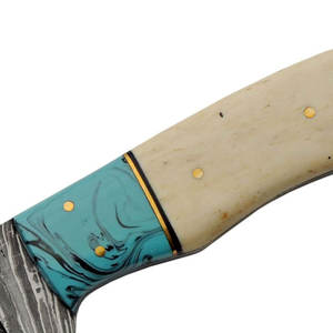 Cuchillo de caza de acero de Damasco hecho a mano con mango de madera de alta calidad, cuchillo de caza plegable para acampar de 73 capas - Product Image 4