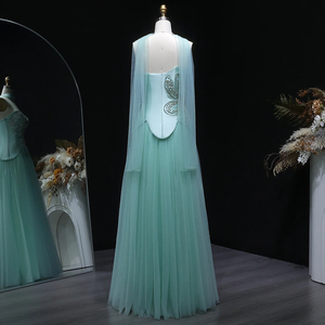 <span class=keywords><strong>Robe</strong></span> <span class=keywords><strong>de</strong></span> soirée élégante Jancember LSZ413 bleu <span class=keywords><strong>Tiffany</strong></span>, sans bretelles, coupe trapèze, en tulle, pour femmes - Product Image 3