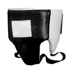Garde d'aine de boxe en cuir professionnel pour l'entraînement aux arts martiaux-Protecteur confortable réglable - Product Image 1
