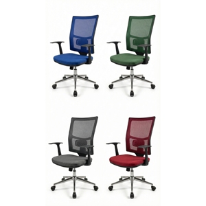 Nueva Silla de Oficina Ergonómica Liza con Respaldo de Malla y Base de Estrella Cromada para Exportación al por Mayor - Product Image 4