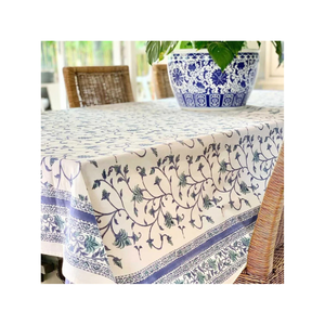 Premium Hosting 100% Cotton Floral Embroidered Bohemian 60x120 GSM 180 Handmade In India GOTS Certified <b>Table</b> Cloth MOQ Friendly - Product Image 3