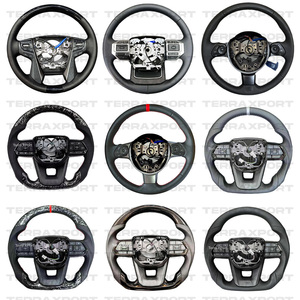 Volant de voiture sport CE CUSTOM toyota en bois, fibre de carbone forgée, cuir alcantara, LED, avec palettes de changement de vitesse pour gr corolla - Product Image 6