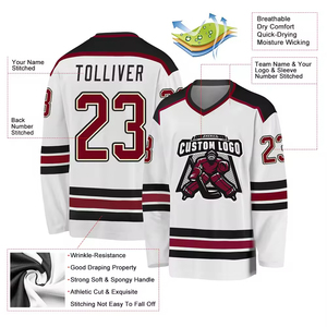 เสื้อฮอกกี้น้ำแข็งแบบมีรูระบายอากาศปักลายตามสั่ง THT WEARS ปี 2025 ขายส่ง ผลิตจากโพลีเอสเตอร์ 100% ผู้ผลิตชุดยูนิฟอร์ม - Product Image 2