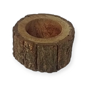 Anillo para Servilletas Decorativo de Madera de Mango Tallado a Mano con Diseño Moderno, Porta Servilletas Redondo con Corteza, Decoración para Mesa de Boda - Product Image 1