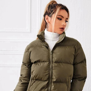 Grande taille 7XL col montant mince léger doudoune en duvet femmes - Product Image 1