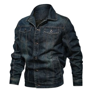 OEM veste en jean avec logo personnalisé pour hommes vêtements d'automne en jeans vêtements d'extérieur veste décontractée en jean - Product Image 1