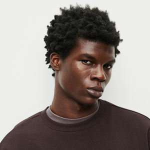 Sudadera Oversize de Poliéster/Algodón para Hombre, Cuello Redondo Vintage de Calidad, OEM, Logotipo Personalizado, Tejido de Forro Polar Liso - Product Image 2