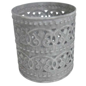 Pot de bougie votive rond en métal rose personnalisable de conception classique fer fait à la main pour la maison et la décoration de Noël disponible en vrac - Product Image 2