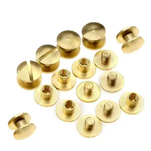 Custom Leather Screws Rivets Steel Brass Copper Aluminum Rivet For cork and leather labels