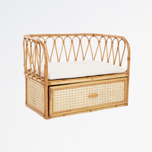 Nice Price High Quality Natural Rectangle <b>Rattan</b> Pet Bed with Soft Cushion and <b>Drawers</b> Bottom From Vietnam - Product Image 2