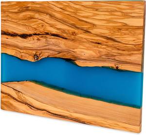 Tabla rectangular de madera y resina con logotipo personalizado para cortar verduras, tabla de cortar de madera de bambú, tabla para quesos al mejor precio - Product Image 6