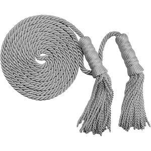 108-Inch Silver <b>Braided</b> Tassel Flag Cord for Indoor Flagpole Display Elegant Display <b>Accessories</b> - Product Image 2