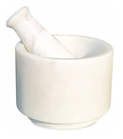 Mortier et pilon en marbre naturel broyeur d'herbes et d'épices outils de cuisson en gros disponibles ici mortier pilon