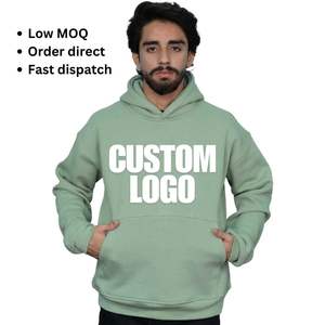 Logo personnalisé vert menthe coton sweats à capuche surdimensionnés 400 gsm quantité minimale de commande bas prix compétitif RTS prêt à expédier sérigraphie impression broderie - Product Image 1