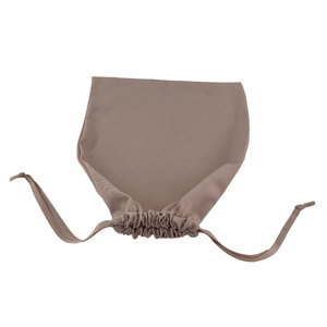 Bolsa de maquillaje y cosméticos de material de algodón rosa claro con logotipo personalizado de poliéster con cremallera - Product Image 4