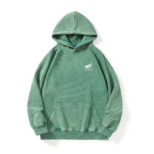 เสื้อสวมหัวผ้าฟลีซสำหรับผู้ชายเสื้อฮู้ดซักหินน้ำหนักเบาทำจากผ้าฝ้าย100% สำหรับฤดูหนาวดีไซน์แบบกำหนดเอง - Product Image 1