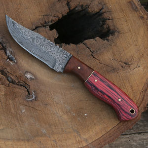 Couteau de chasse en acier damas forgé fait à la main avec poignée drapeau Texas lame fixe pour transport quotidien pour les amateurs de bricolage - Product Image 3