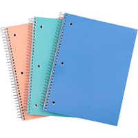 Cahier à spirale ligné perforé 3 trous 150 pages Fournitures scolaires pour étudiants Composition Exercices