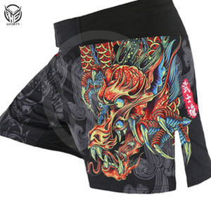 Shorts de boxe personnalisés, shorts de grappling, shorts de combat MMA pour hommes, 100 % polyester. - Product Image 3