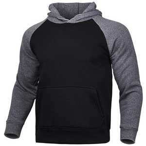 Sudadera con capucha deportiva de terciopelo grueso y holgada con estampado de patrón de París cálido a la moda informal de Otoño/Invierno para hombre + conjunto de pantalones de chándal - Product Image 6