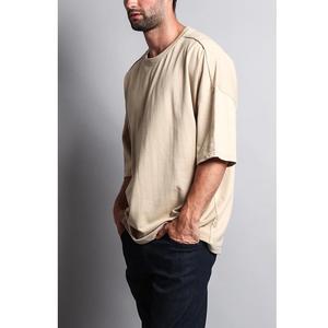 T-shirt pour homme en coton 100% de qualité supérieure, prix de gros, personnalisez votre logo de marque, t-shirt uni décontracté pour homme, t-shirt oversize - Product Image 2