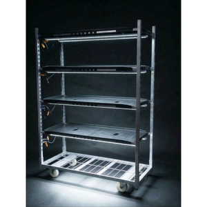 รถเข็นตาข่ายลวดสำหรับโรงเรือนเกษตร 1350 พร้อมไฟ LED PAR สีขาวสำหรับการงอกของเมล็ด - Product Image 5