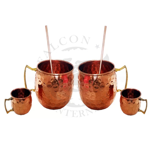 Taza de cobre clásica de mula de Moscú, sublimación hecha a mano, chapado en cobre, martillada tapa a prueba de fugas, vaso de acero inoxidable al vacío - Product Image 3