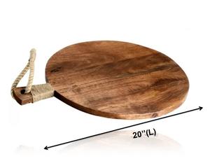 S R EXPORTS Tabla de cortar de madera redonda más vendida Estilo ecológico multiusos para el hogar y la cocina - Product Image 3