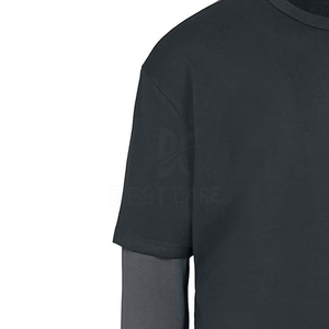 T-shirts pour hommes à double couche de haute qualité, vêtements d'été, couleur personnalisée, 100% coton, respirant, léger - Product Image 2
