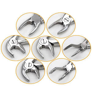 Juego para 10 piezas de material de acero inoxidable fórceps de extracción dental manual instrumentos quirúrgicos - Product Image 2