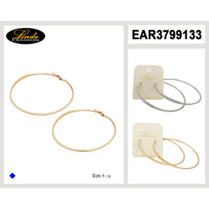 Pendientes de Aro con Perlas de Imitación Linda Fashion, Chapados en Oro, Joyería de Fiesta para Mujer, Estilo Geométrico - Product Image 5