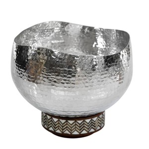 Cuenco para servir de latón dorado hecho a mano con elegante diseño Floral perfecto para frutas secas dulces cuenco de Metal decorativo decoración del hogar - Product Image 5