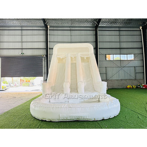 Pvc de grado comercial, 22 pies, doble carril, gran tobogán inflable blanco, <span class=keywords><strong>castillo</strong></span> <span class=keywords><strong>hinchable</strong></span> para alquiler de fiestas - Product Image 4