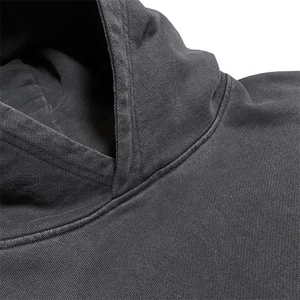 Nouveauté 2025 surdimensionné pierre lavé hommes 600 Gsm pull-over à capuche lourd en détresse vêtements d'hiver en gros à capuche blanc - Product Image 5
