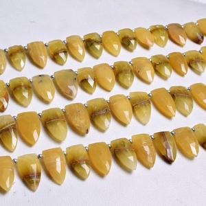 2025 perles de pierre de pointe de flèche à facettes opale jaune coupe fantaisie gemmes en vrac en gros de l'Inde pour la fabrication de bijoux - Product Image 6