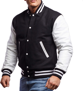 Blouson universitaire de haute qualité avec logo personnalisé pour hommes Blouson décontracté, brodé en chenille, coupe ajustée, vestes de baseball pour hommes - Product Image 2
