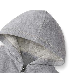 Venta al por mayor de alta calidad 100% de algodón orgánico niños sudaderas con capucha para bebés | Bordado de cremallera de manga larga transpirable personalizado con capucha - Product Image 5