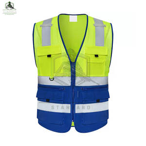 Gilet de sécurité de style nouveau, col en V, classe 1 ANSI, LED clignotante, imperméable, logo personnalisé, faible MOQ - Product Image 2