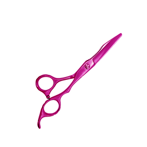 Ciseaux de coupe de cheveux en acier inoxydable de qualité chirurgicale ciseaux de salon en acier métallique enduit de couleur avec repose-doigt fixe - Product Image 2