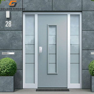 Puerta delantera de metal de aluminio de lujo europeo moderno Puerta de entrada corredera de nuevo diseño para casas y villas Puerta principal - Product Image 1