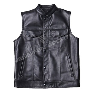 Chaleco de Cuero Personalizado para Motocicleta Cruiser 2026, Chaleco de Cuero de Alta Calidad para Motociclistas, Nuevo Chaleco Casual 2026 - Product Image 1