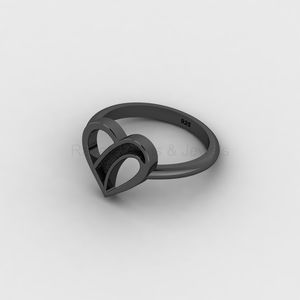 New Arrival Solid 925 Sterling Silver 18k Gold Vermeil 13mm Bezel Setting Heart Shape Ring Good Ashes Resin Filling Jewelry - Product Image 5