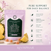 Gummies Probiotiques Équilibre Féminin OEM Bacillus Coagulans Saveur Ananas Soutien Immunitaire Intestinal