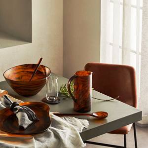 Plato de Servir de Resina Hecho a Mano Verde y Negro, Pulido, Ecológico, para Fiestas, Apto para Lavavajillas, Arte Moderno, Estilo Antiguo - Product Image 3