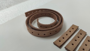 แผ่นหนังแท้เคลือบทอง 10K รูปทรงเพชร ยี่ห้อ Wholesale Conifer สำหรับงานเย็บหนัง หนังฟอกฝาด พร้อมรู - Product Image 6