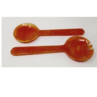 Ensemble de cuillères à salade en résine, écologiques, lavables au lave-vaisselle, 11 pouces, outils à salade modernes, cuisine à domicile, fabriqué en Inde