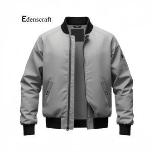 Chaqueta Bomber de Invierno para Hombre, Estilo Vintage, Ecológica, de Lona, Cortavientos, Cálida, con Cuello Alto, Ropa de Calle, Moda - Product Image 5