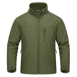 Chaqueta softshell impermeable de forro polar para hombre con logotipo personalizado para trabajo en invierno - Product Image 1