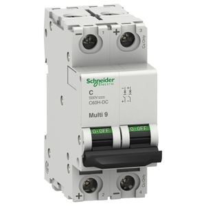 Interruttore Automatico Miniaturizzato (MCB) Schneider Electric MGN61530 Multi9 C60H-DC 2P 15A Curva C 5kA (UL1077) 6kA (IEC/EN) - Product Image 1